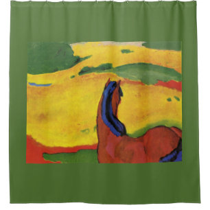 Franz Marc HORSE GREEN Shower Curtain