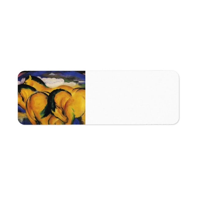 Franz Marc- Little Yellow Horses Return Address Label (Front)