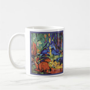 Franz Marc - Roe Doe in Forest - Expressionist Coffee Mug