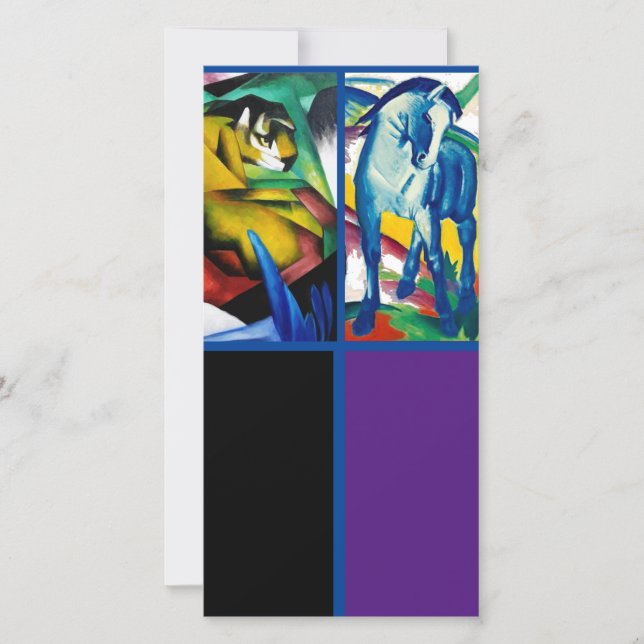 Franz Marc, The Blue Horse, Art Bookmark Card (Front)