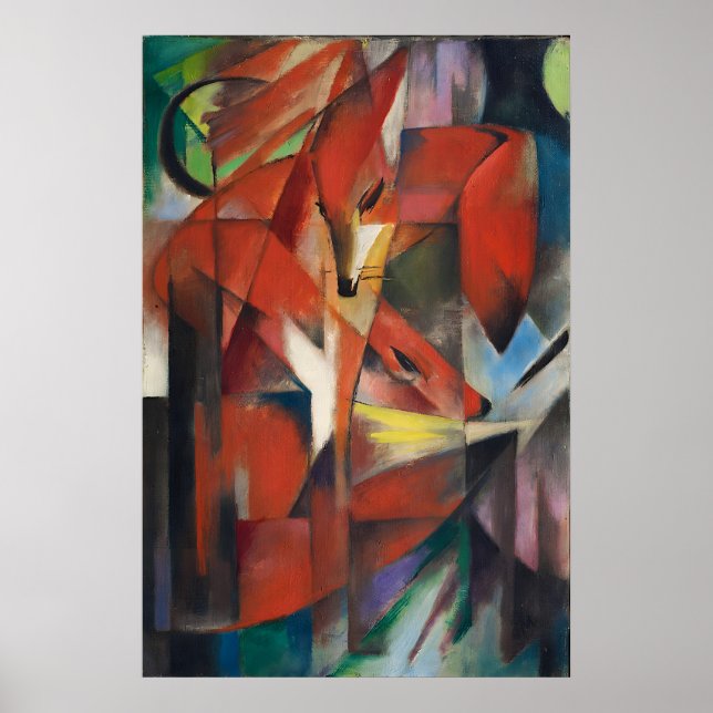 Franz Marc The Fox 1913 – Expressionist Cubism Poster (Front)