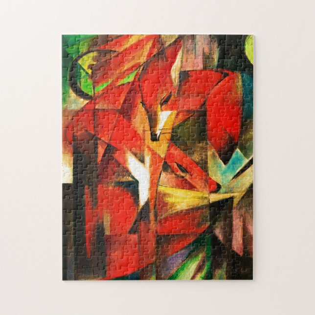 Franz Marc The Foxes Red Fox Modern Art Painting Jigsaw Puzzle (Vertical)