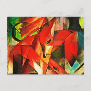Franz Marc The Foxes Red Fox Modern Art Painting Postcard