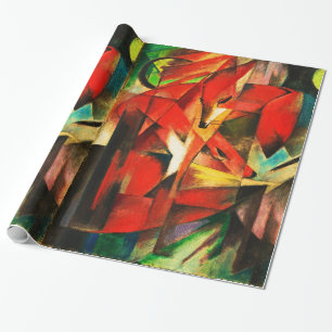 Franz Marc The Foxes Red Fox Vintage Art Painting Wrapping Paper