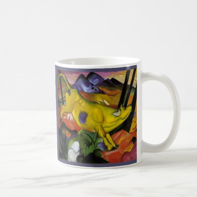 Franz Marc - The Yellow Cow - Expressionist Art Coffee Mug (Right)
