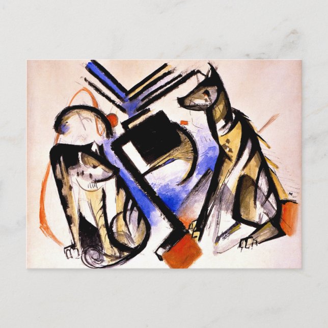 Franz Marc - Two Wolves Postcard (Front)