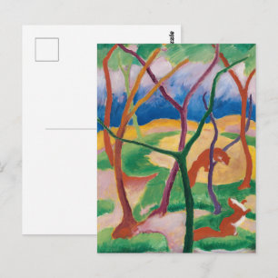 Franz Marc Weasels at Play Expressionist Art Postcard