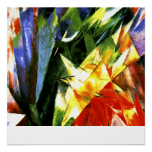 Franz Marc's painting, Birds, Poster