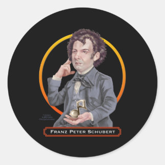 Franz Peter Schubert Austrian Composer Classic Round Sticker