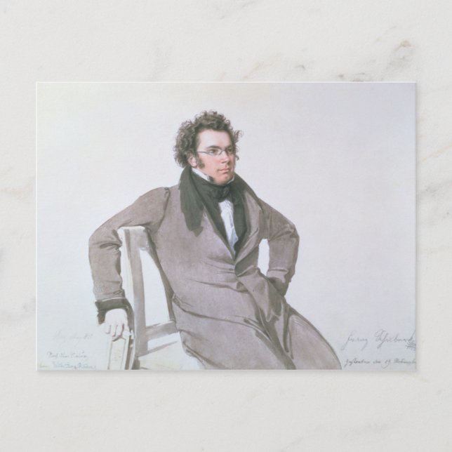 Franz Schubert , 1825 Postcard (Front)