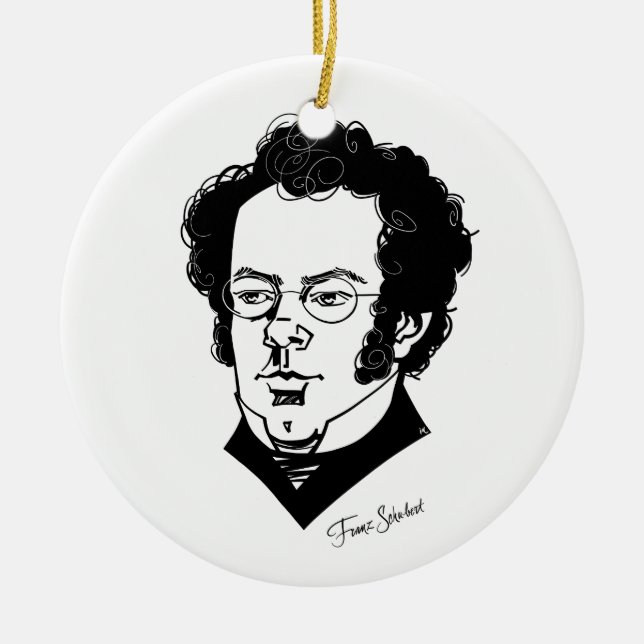 Franz Schubert Ceramic Ornament (Front)
