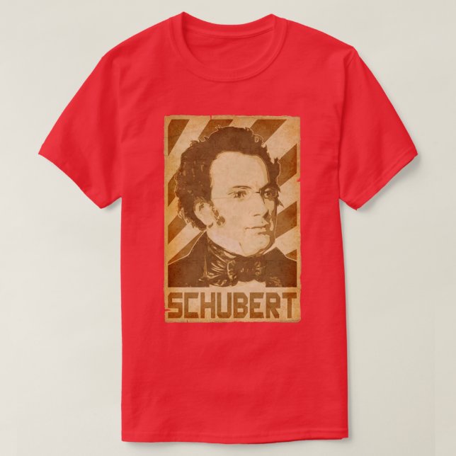 Franz Schubert Retro Propaganda T-Shirt (Design Front)