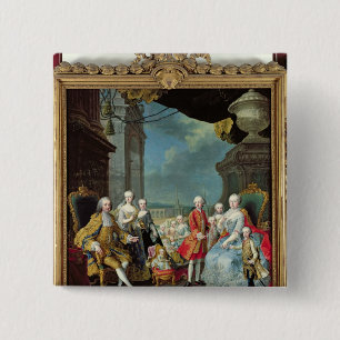 Franz Stephan I with his wife Marie-Therese 15 Cm Square Badge
