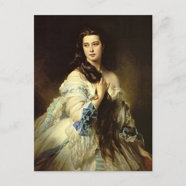 Franz Winterhalter- Barbara Dmitrievna Mergassov Postcard (Front)