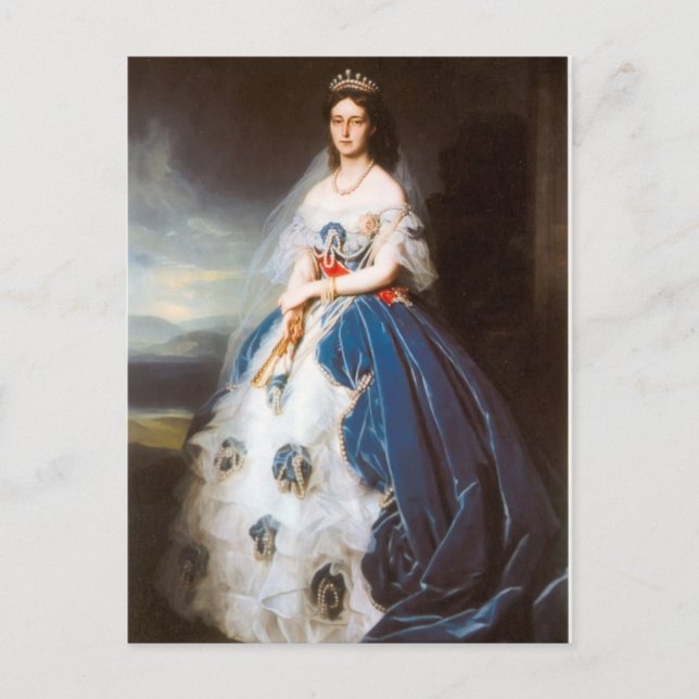 Franz Winterhalter- Portrait of the Queen Olga Postcard (Front)