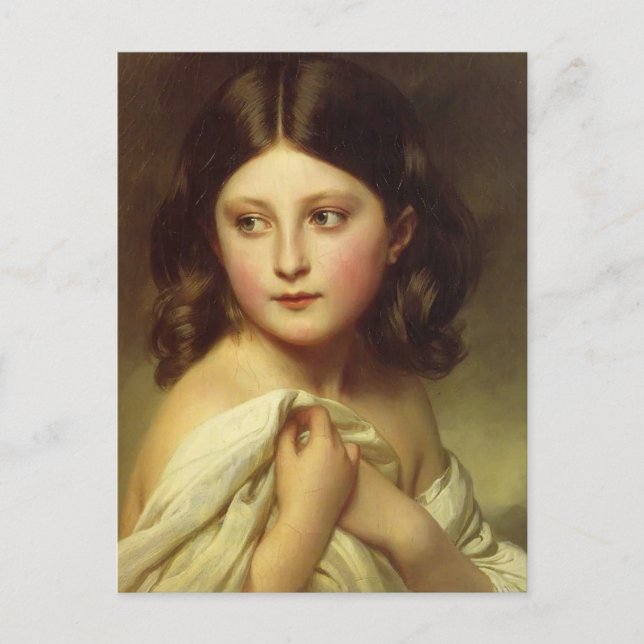 Franz Winterhalter- Young Girl, Princess Charlotte Postcard (Front)