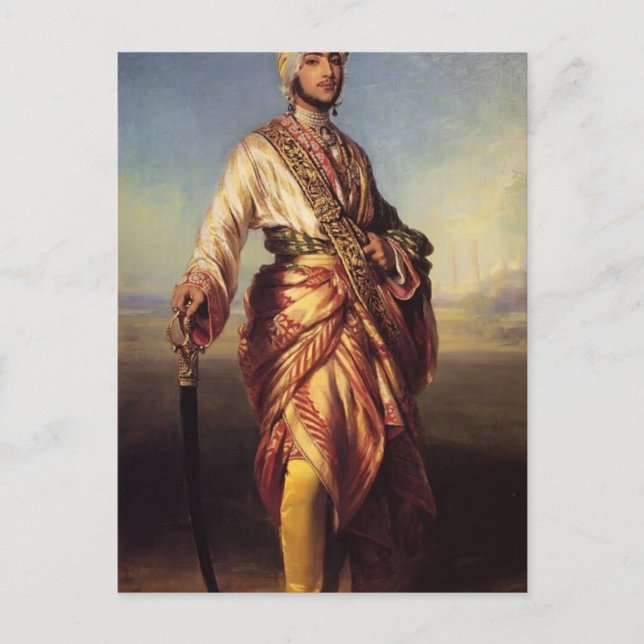 Franz Xaver Winterhalter- The Maharaja Dalip Singh Postcard (Front)