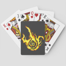 Franzied Flame Fan Art Classic Playing Cards