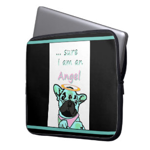 Französische Bulldogge Angel  Laptop Sleeve
