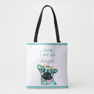 Französische Bulldogge Angel Tote Bag