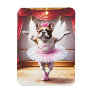 Französische Bulldogge Ballett French Bulldog Magnet