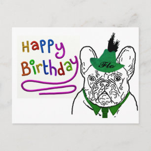 Französische Bulldogge Birthday French Bulldog Postcard