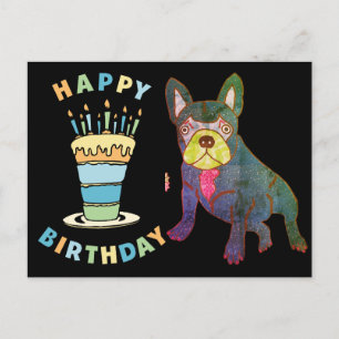 Französische Bulldogge Birthday French Bulldog Postcard