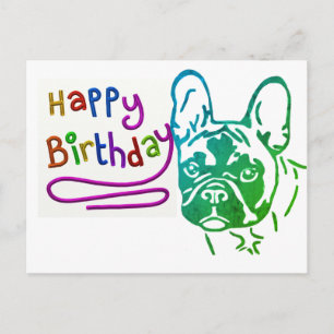 Französische Bulldogge Birthday French Bulldog Postcard