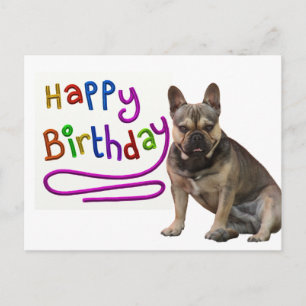 Französische Bulldogge Birthday French Bulldog Postcard