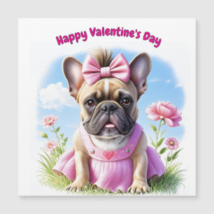 Französische Bulldogge Blumen French Bulldog