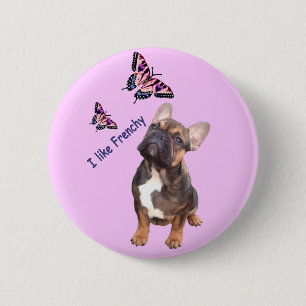 Französische Bulldogge Button