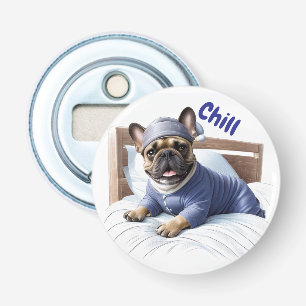 Französische Bulldogge chill Bottle Opener