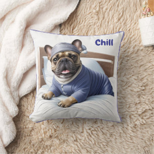  Französische Bulldogge chill Cushion