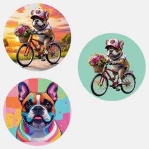 Französische Bulldogge Fahrrad French Bulldog