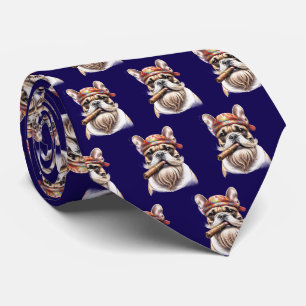 Französische Bulldogge French Bulldog Hippie Tie