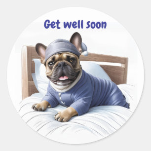 Französische Bulldogge Gesundheit Classic Round Sticker