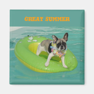 Französische Bulldogge Great Summer Magnet