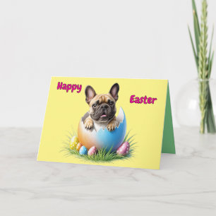 Französische Bulldogge Grußkarte Ostern Holiday Card