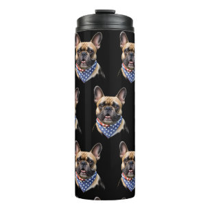 Französische Bulldogge Halstuch Amerika Thermal Tumbler