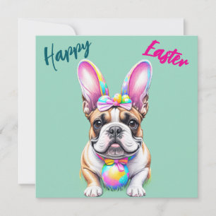 Französische Bulldogge Happy Easter French Bulldog Holiday Card