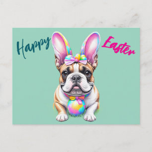 Französische Bulldogge Happy Easter French Bulldog Holiday Postcard