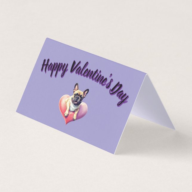 Französische Bulldogge Herz Valentinstags  (Back)