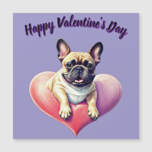 Französische Bulldogge Herz Valentinstags 