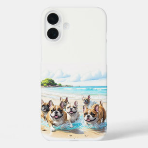 Französische Bulldogge Hunderudel iPhone 16 Plus Case