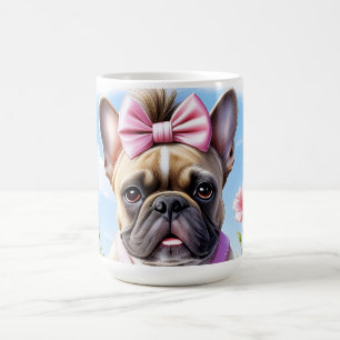 Französische Bulldogge Hündin mit Haarschleife Coffee Mug