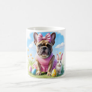 Französische Bulldogge Hündin mit Osterhase Coffee Mug