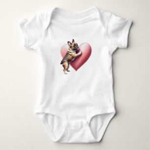 Französische Bulldogge I love you Baby Bodysuit