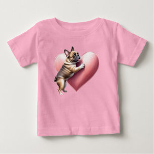 Französische Bulldogge I love you Baby T-Shirt