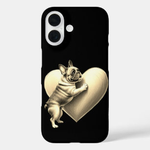Französische Bulldogge I love you iPhone 16 Case