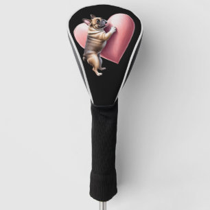 Französische Bulldogge I love you Golf Head Cover